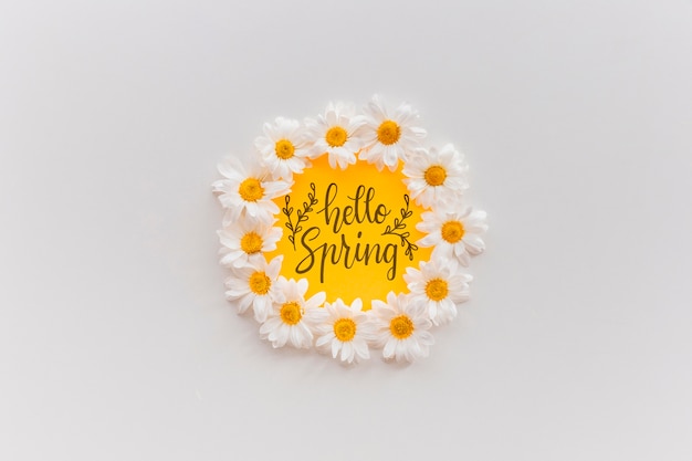 Download Free Psd Frame Mockup With Spring Flowers