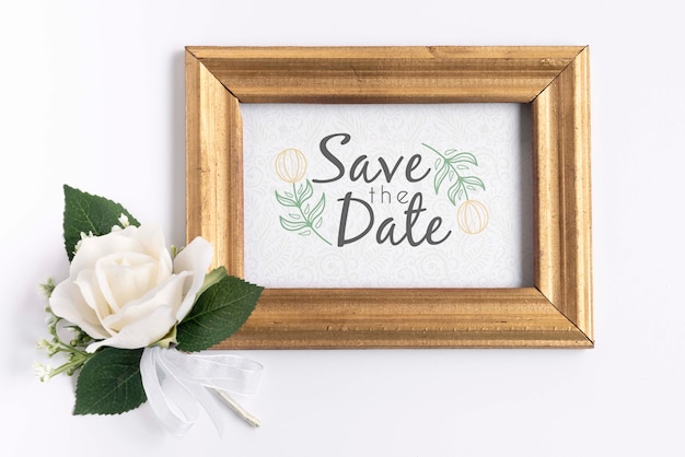 Download Frame with save the date | Free PSD File