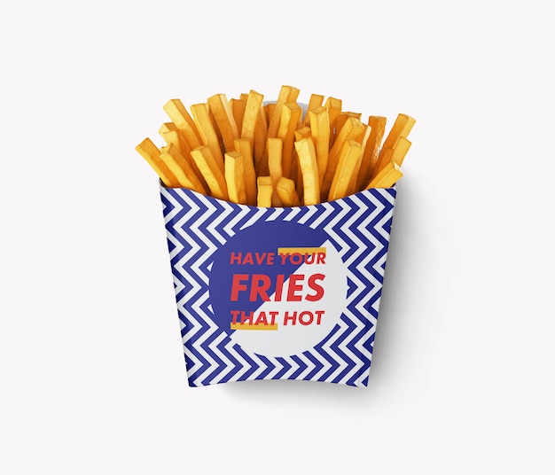 Download Premium Psd French Fries Packaging Mockup