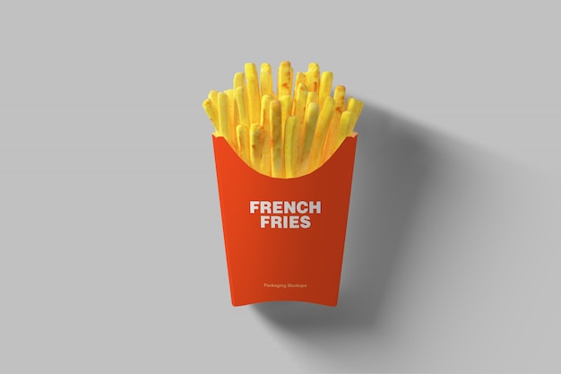 French fries packaging mockup | Premium PSD File