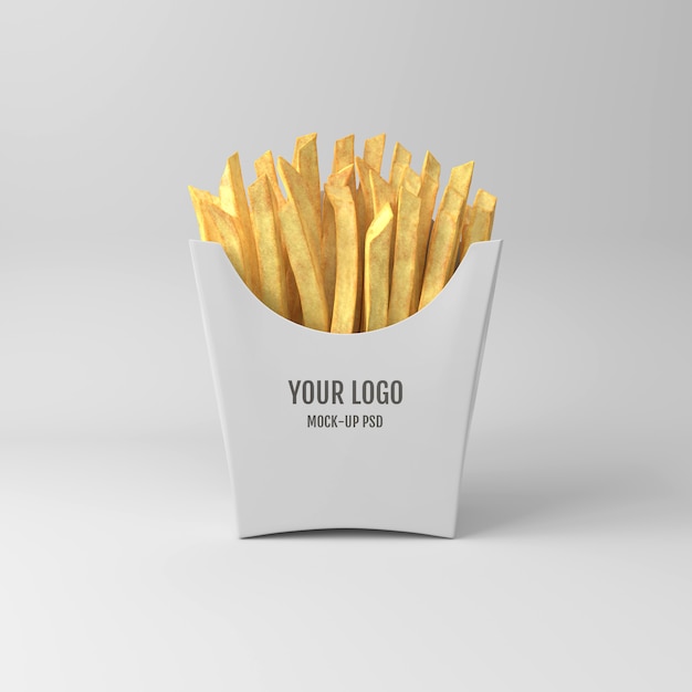 Download Premium PSD | French fries packaging mockup
