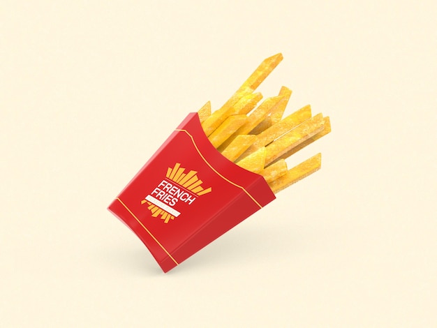 Download Free Psd French Fries Packaging Mockup