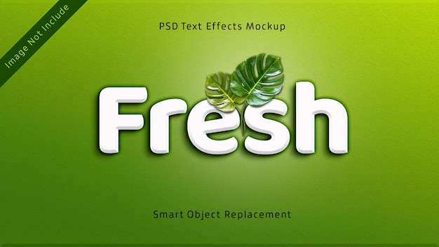 Fresh 3d text effects mockup PSD file | Premium Download