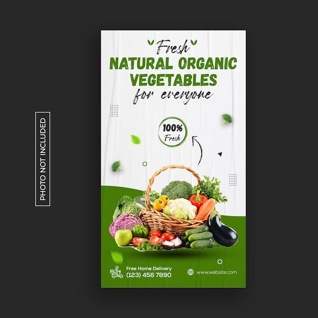 Premium PSD | Fresh and healthy food promotion social media and ...