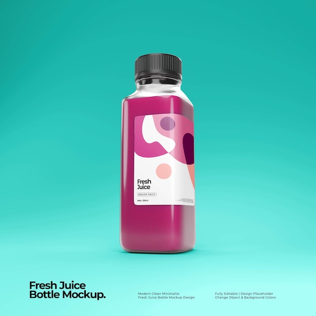 Download Free Psd Fresh Juice Bottle Mockup