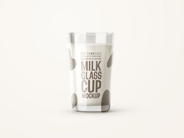 Download Premium Psd Fresh Milk Glass Mockup