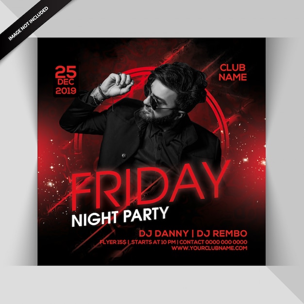 Friday night party flyer | Premium PSD File