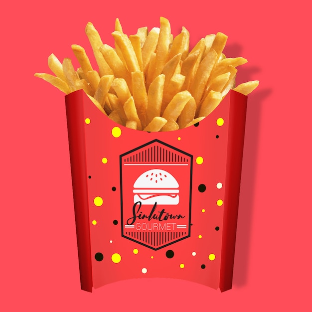 Download Premium PSD | Fries packaging mock up