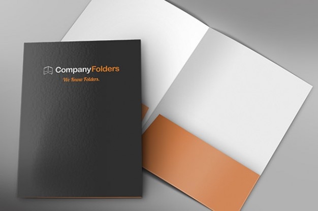 Download Front & Inside Corporate Folder Mockup Template Free PSD PSD file | Free Download