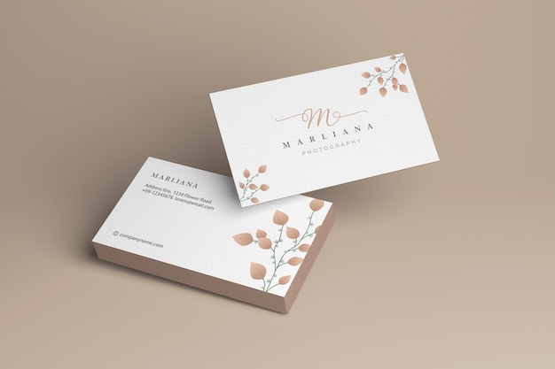 Premium PSD | Front and back business card mockup