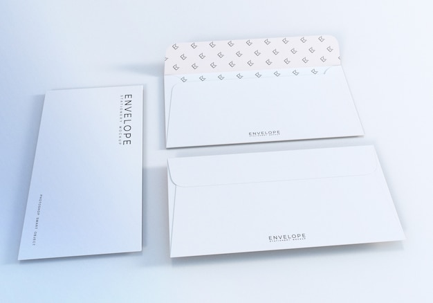 Premium PSD | Front and back side envelope mockup design