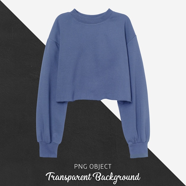 Download Premium PSD | Front view of blue crop sweatshirt mockup