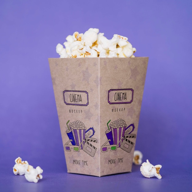 Download Free Psd Front View Of Cinema Popcorn