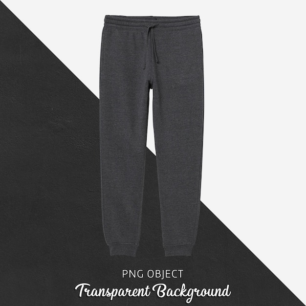 Premium PSD | Front view of dark gray sweatpants mockup