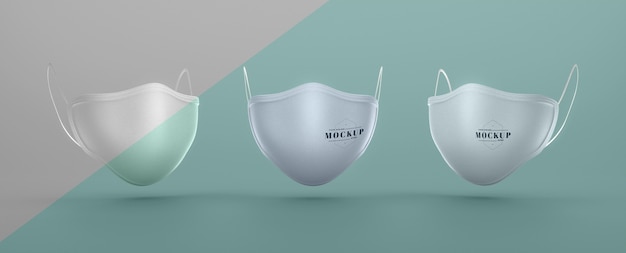 Download Free PSD | Front view of face masks mock-up for protection