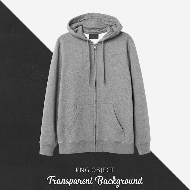 Premium PSD | Front view of gray hoodie mockup
