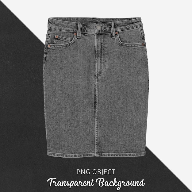 Download Premium Psd Front View Of Gray Jean Skirt Mockup