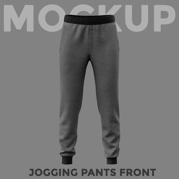 Download Premium Psd Front View Gray Sweatpants Mockup