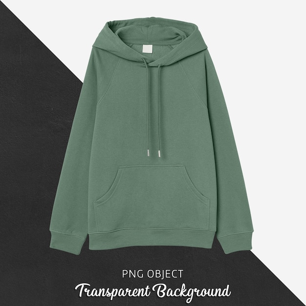 Premium PSD | Front view of green basic hoodie mockup