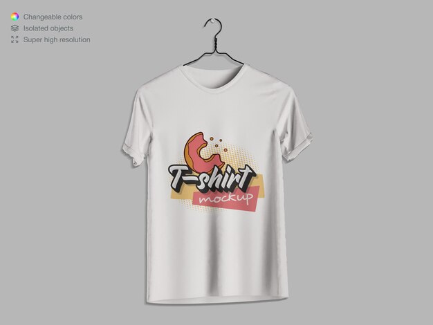 Download Front view hanging t-shirt mockup | Premium PSD File