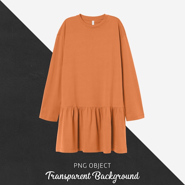 Premium PSD | Front view of orange woman dress mockup