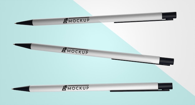 Download Free PSD | Front view of pens mock-up