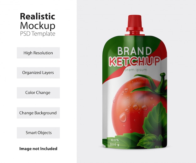Download Premium PSD | Front view of pouch bag mockup