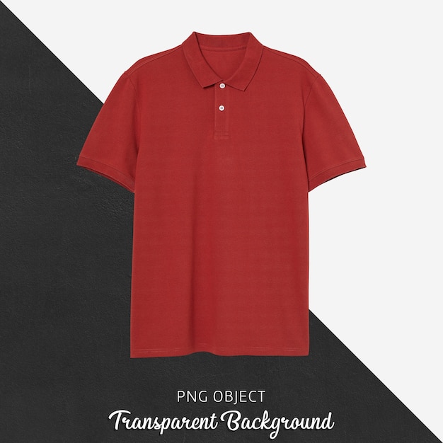 Download Premium PSD | Front view of red polo tshirt mockup