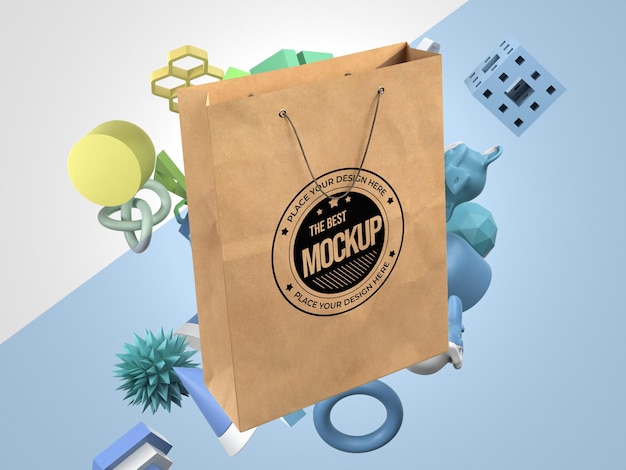 Download Free PSD | Front view of shopping bag mock-up
