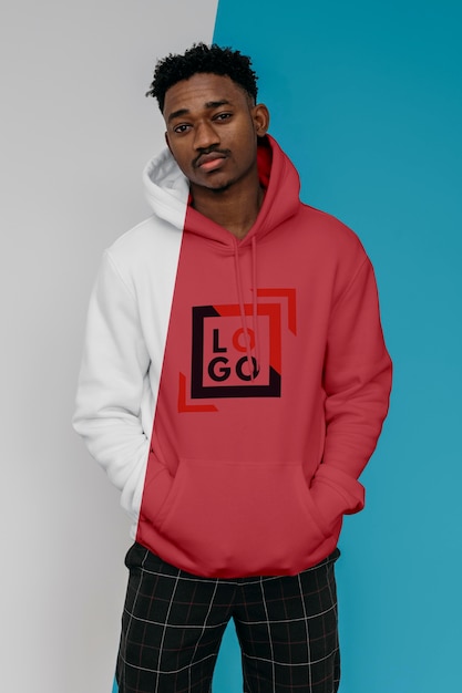 Download Free Psd Front View Of Stylish Man In Hoodie