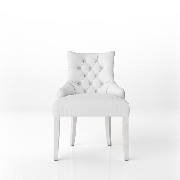 Download Front view of white padded armchair mockup | Free PSD File