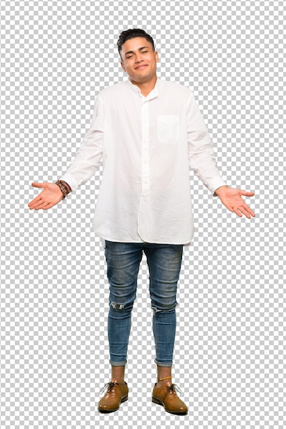 A full length shot of a young man smiling Premium Psd