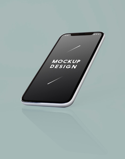 Download Full screen smartphone mockup design | Free PSD File