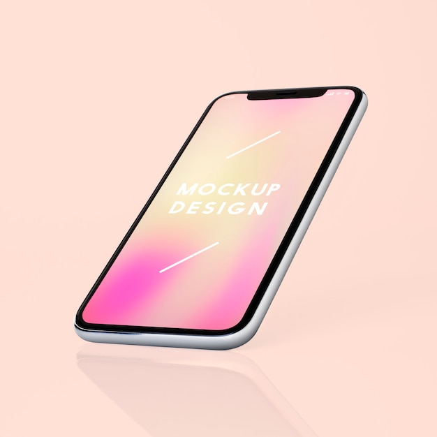 Free PSD | Full screen smartphone mockup design