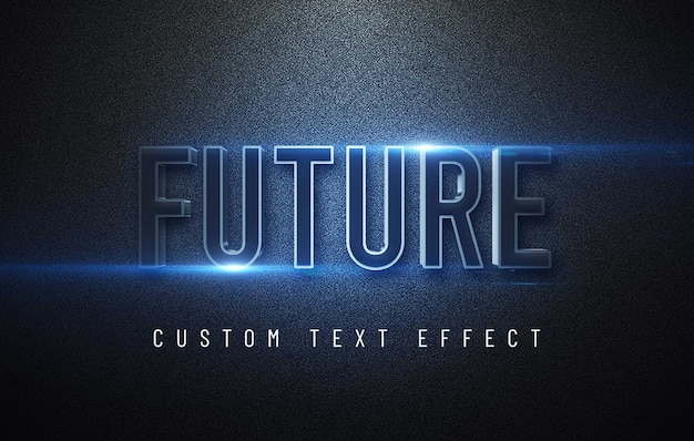 Download Futuristic 3d text effect mockup | Premium PSD File