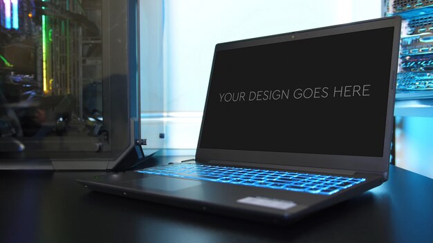 Download Premium PSD | Gaming laptop display mockup