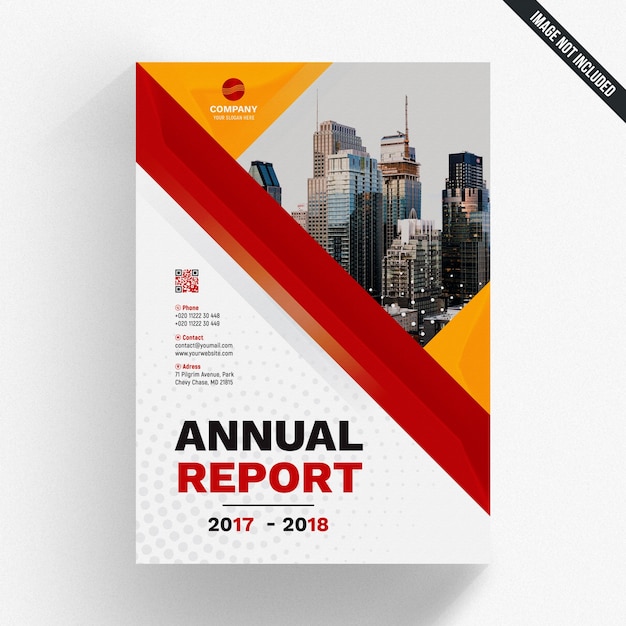 Geometric annual report mockup | Premium PSD File