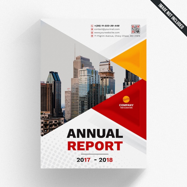 Download Geometric annual report mockup | Premium PSD File