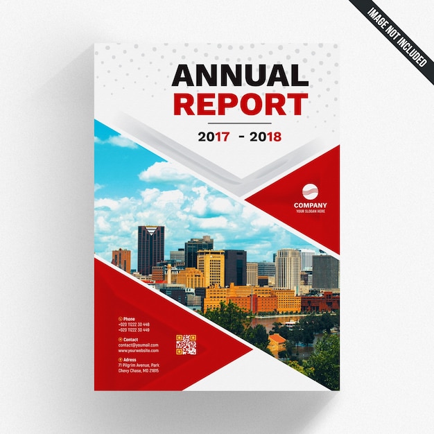 Download Geometric annual report template | Premium PSD File