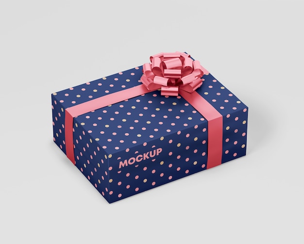 Download Premium PSD | Gift box mockup with ribbon