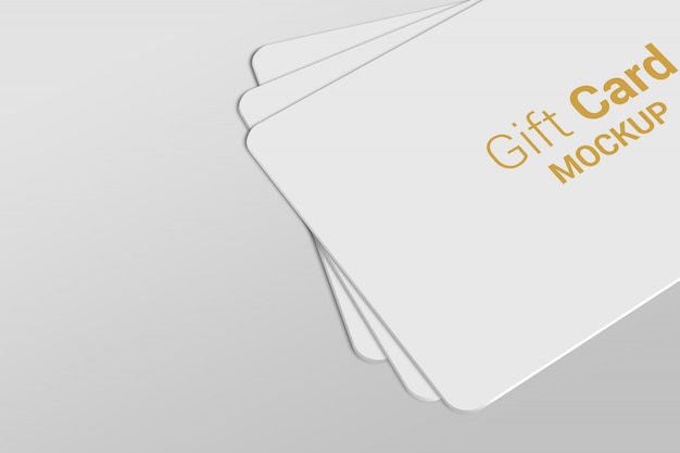 Premium PSD | Gift card mock-up