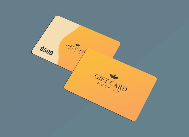 Premium PSD | Gift card mockup design