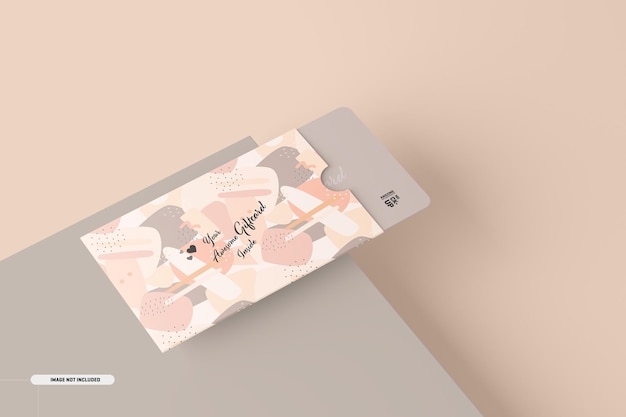 Download Free PSD | Gift card mockup with card holder