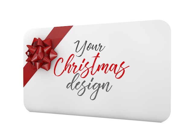 Download Premium PSD | Gift card mockup with ribbon isolated