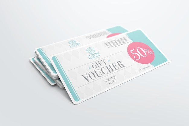 Download Gift voucher stack mockup | Premium PSD File