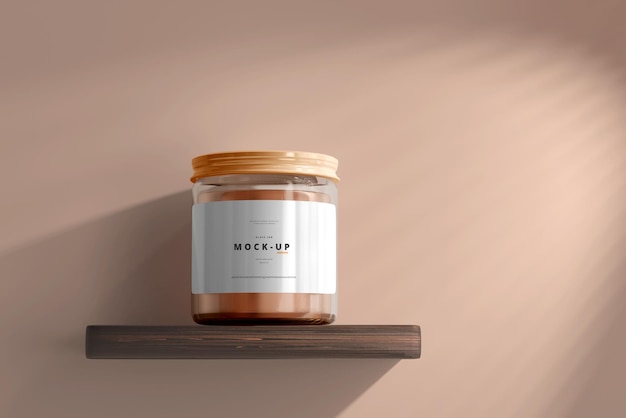 Download Free Psd Glass Cosmetic Jar Mockup