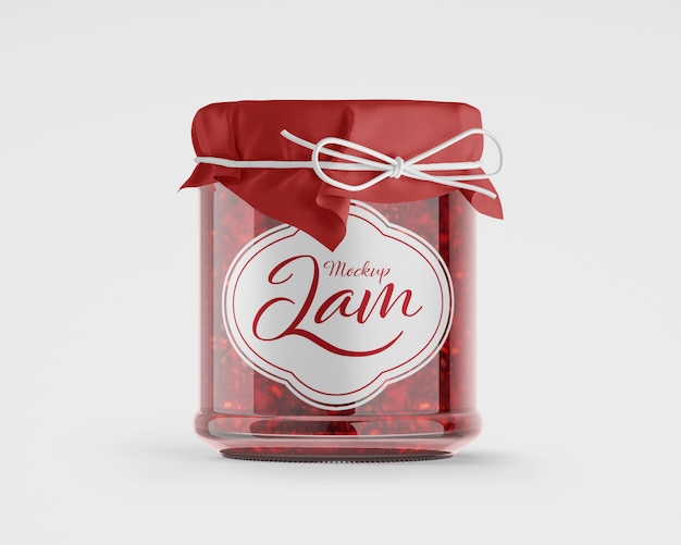 Download Premium Psd Glass Jam Jar Mockup With Paper Cap