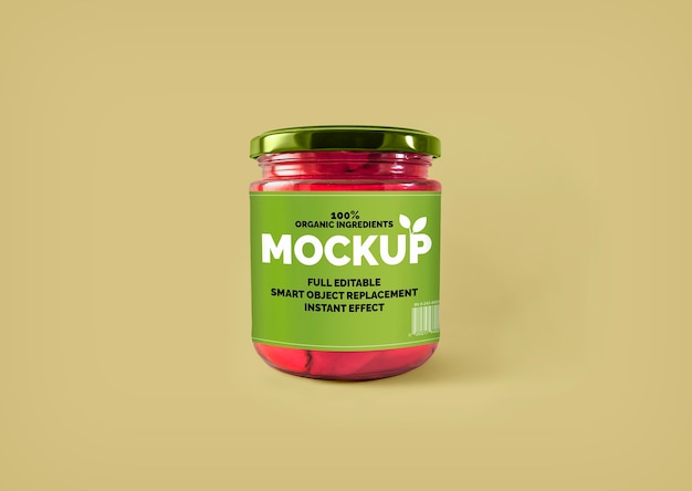 Free Psd Glass Jar Mockup