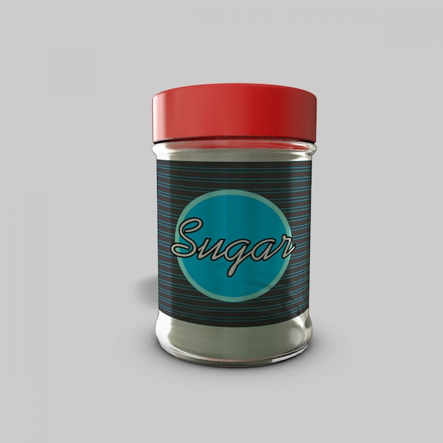 Download Premium PSD | Glass jar simple and clean mockup template