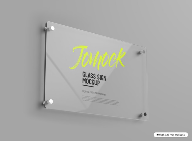 Download Glass sign mockup | Premium PSD File